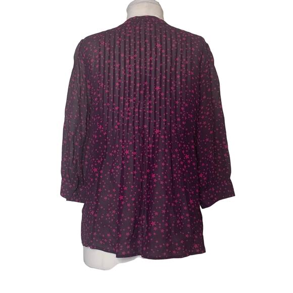 Boden starry night tie front blouse star print - Picture 3 of 7